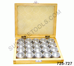 Aluminium Boxes in Wooden Box  